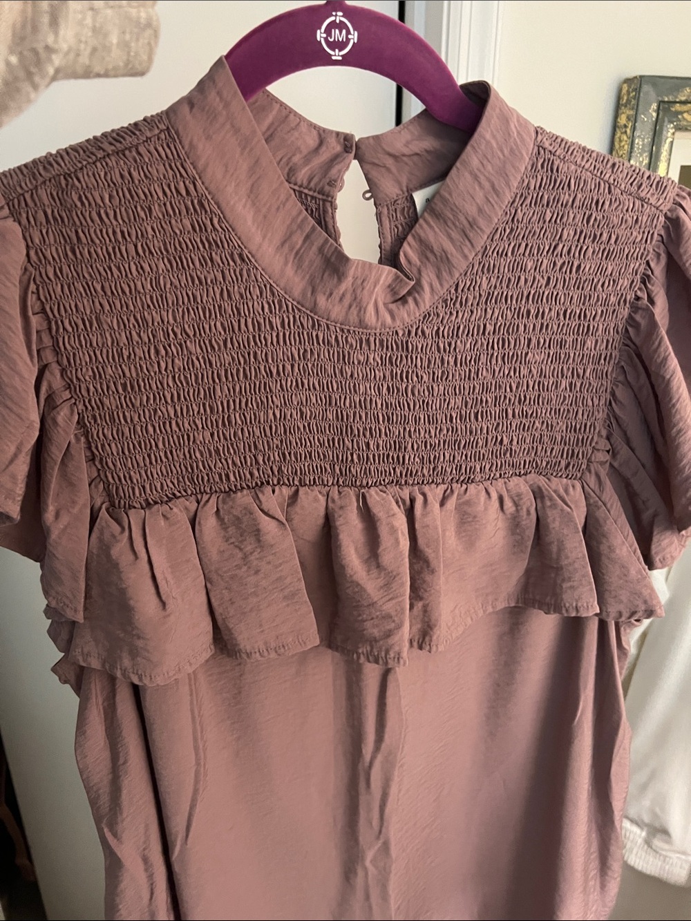 a new day Mauve Ruffle Smocked Dress - Picture 2 of 3